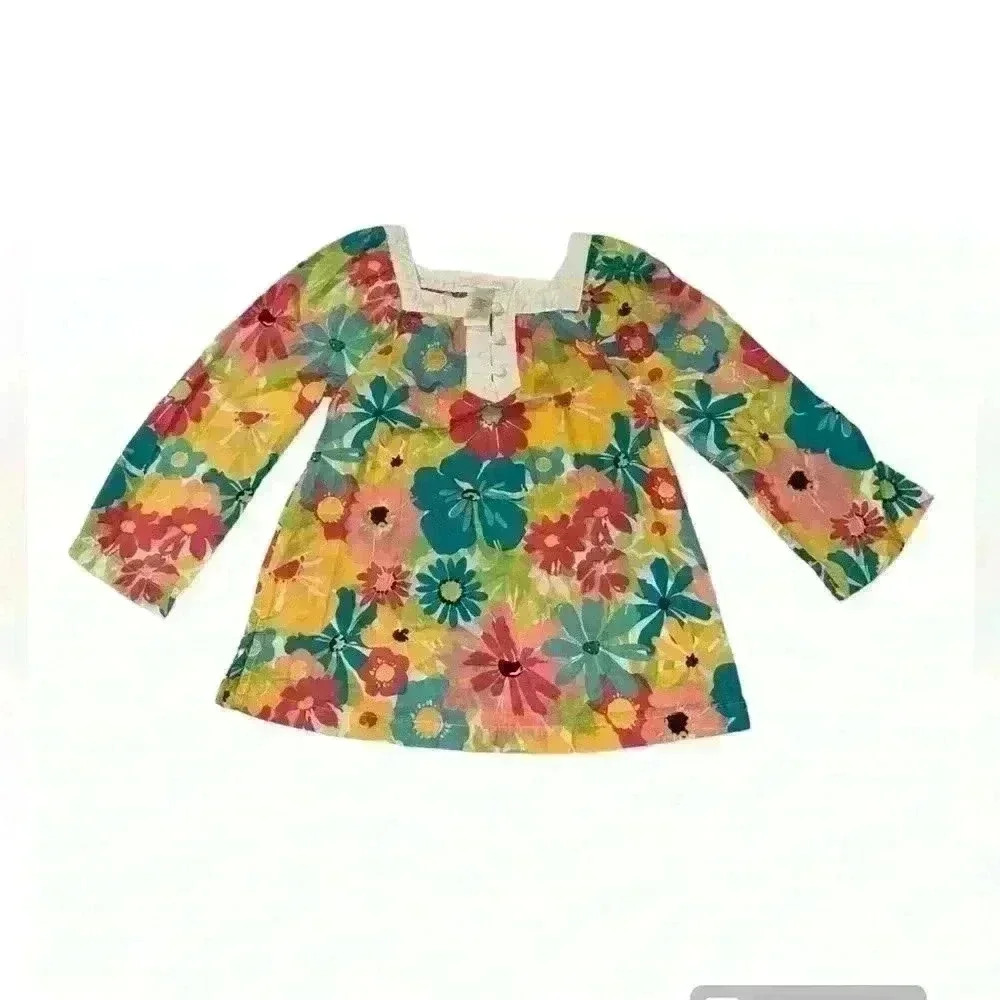 Janie & Jack girls floral shirt‎ size 3t